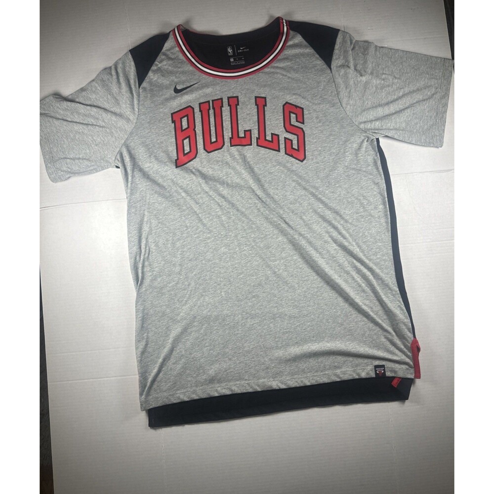 Nike Mens Sz XL NBA Chicago Bulls Basketball Dri-Fit Warmup/Shooting Shirt